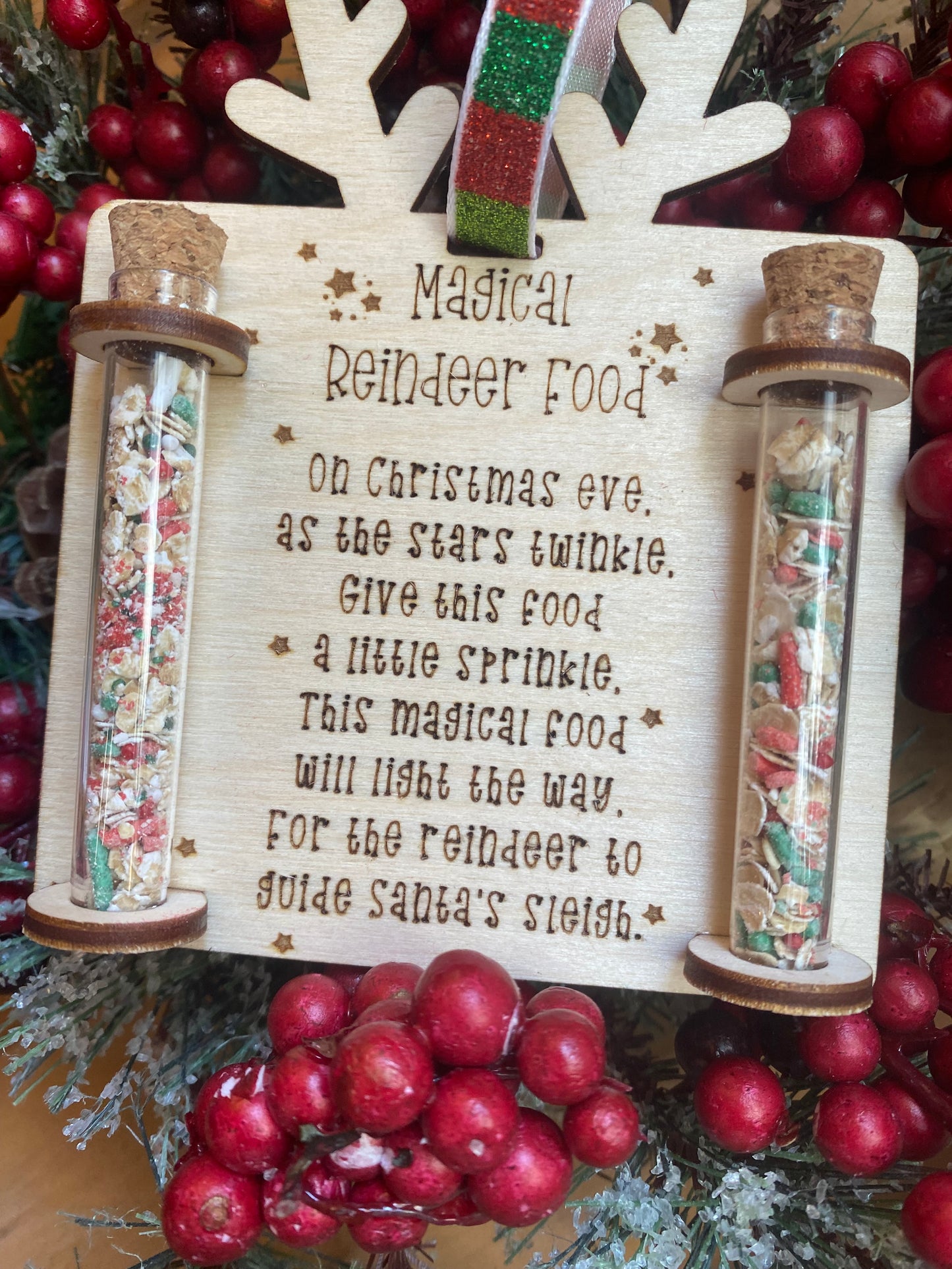 Magical Reindeer Food Ornament – Christmas Eve Tradition | Single or Double Tube | Kids Holiday Sprinkle Magic