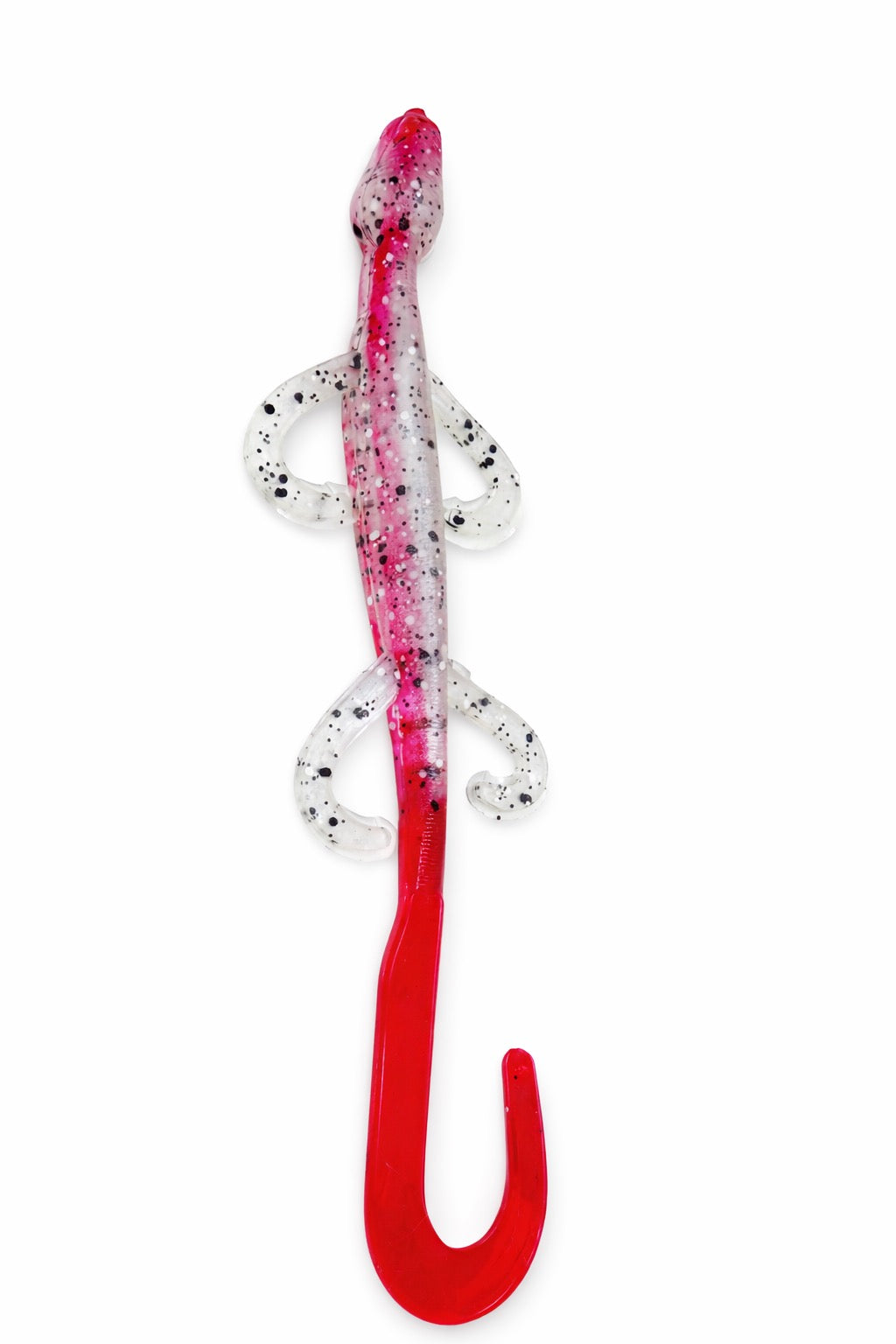 6 " Lizard Salt & Pepper W/Red Berry Core Shot