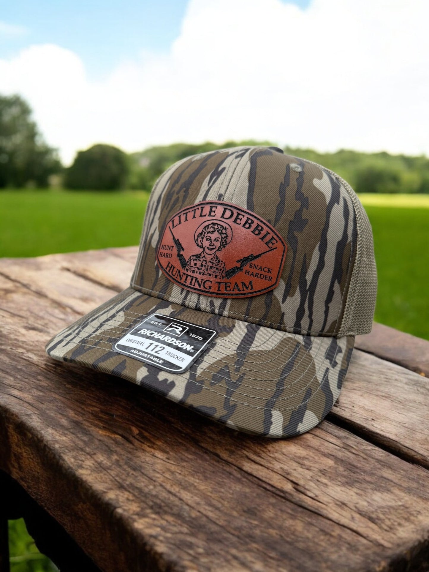 Little Debbie Hunting Club Leather Patch Richardson 112 Snapback Hat (2 Color Choices)