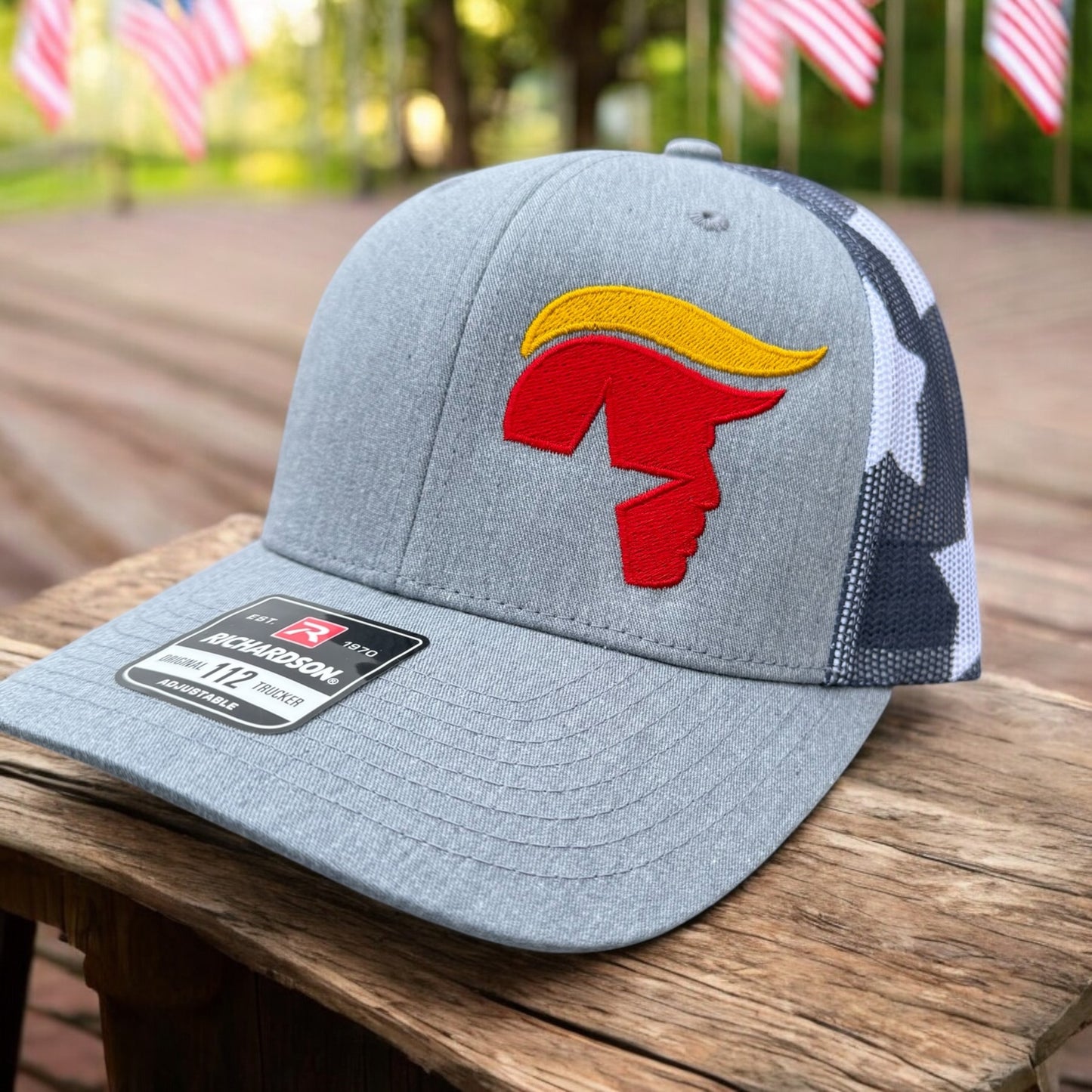 Embroidered Trump Head Richardson 112 Snapback Cap