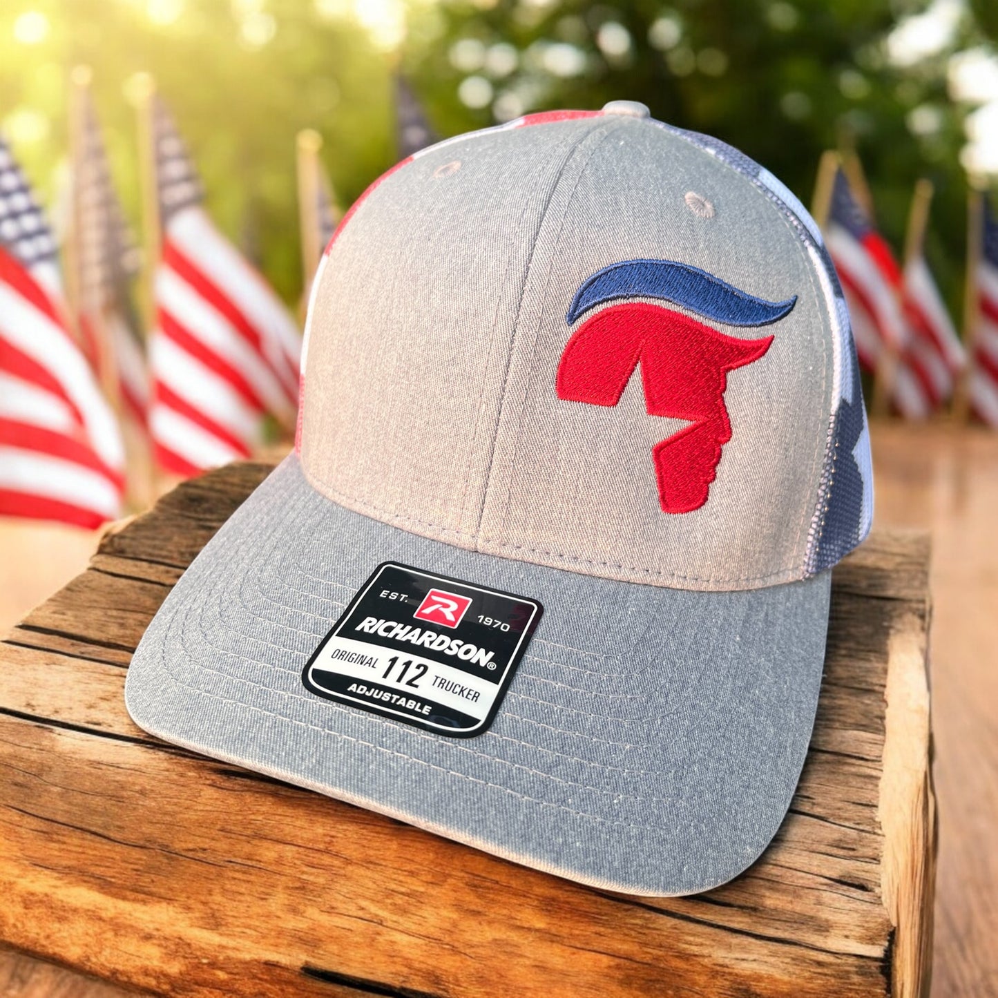 Embroidered Trump Head Richardson 112 Snapback Cap