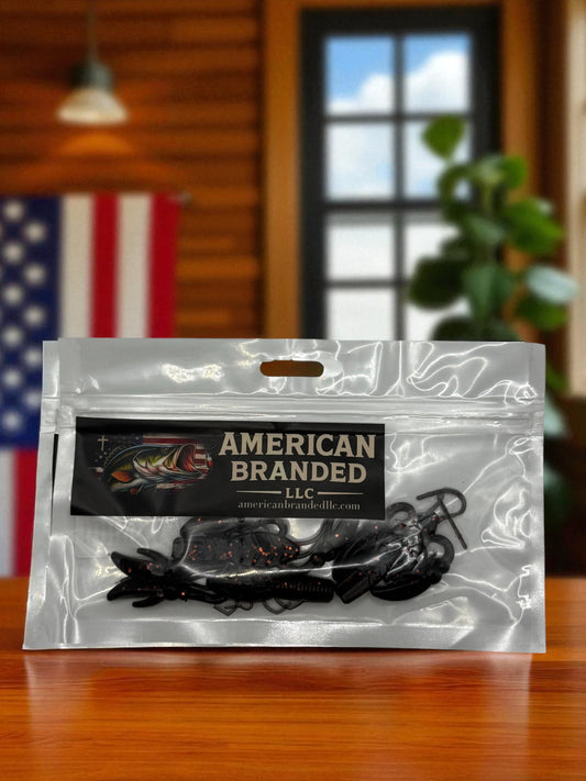 3" Midnight Pepper Crawfish – USA Made Soft Plastic Lure