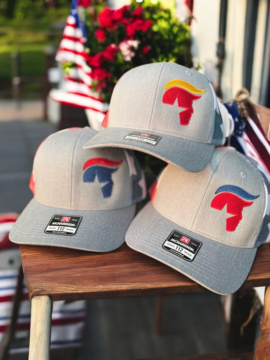 Embroidered Trump Head Richardson 112 Snapback Cap