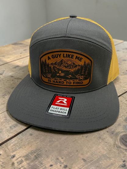 “A Guy Like Me Is Hard to Find” Leather Patch Hat – Richardson 112
