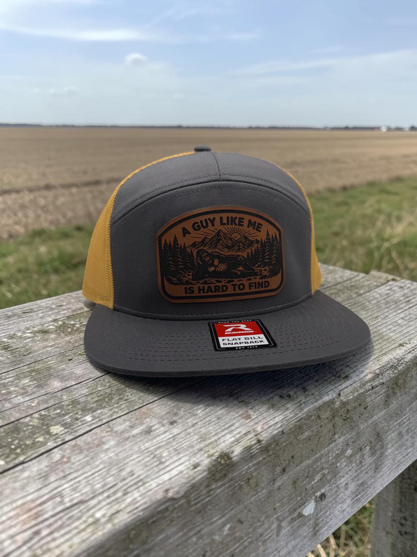 “A Guy Like Me Is Hard to Find” Leather Patch Hat – Richardson 112