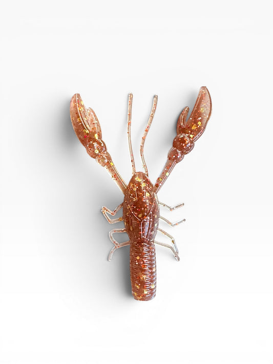 3 Inch Craw Soft Plastic Fishing Lure – Copper Flake – Hand-Poured in Missouri, USA