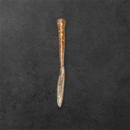 3 Inch Leech Soft Plastic Fishing Lure – Copper Flake – Hand-Poured in Missouri, USA