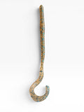 8 Inch Ribbon Tail Worm Soft Plastic Fishing Lure – River Sand Blue Flake – Hand-Poured in Missouri, USA