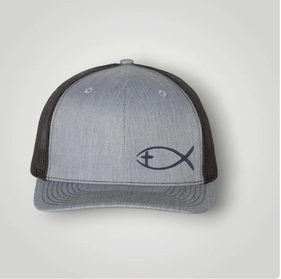 Richardson 112 Christian Fish Cross Trucker Hat