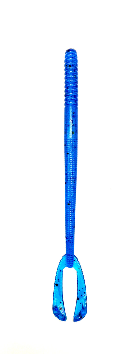 5.5" Kickertail Worm – Peppered Blue Color (Made in USA)