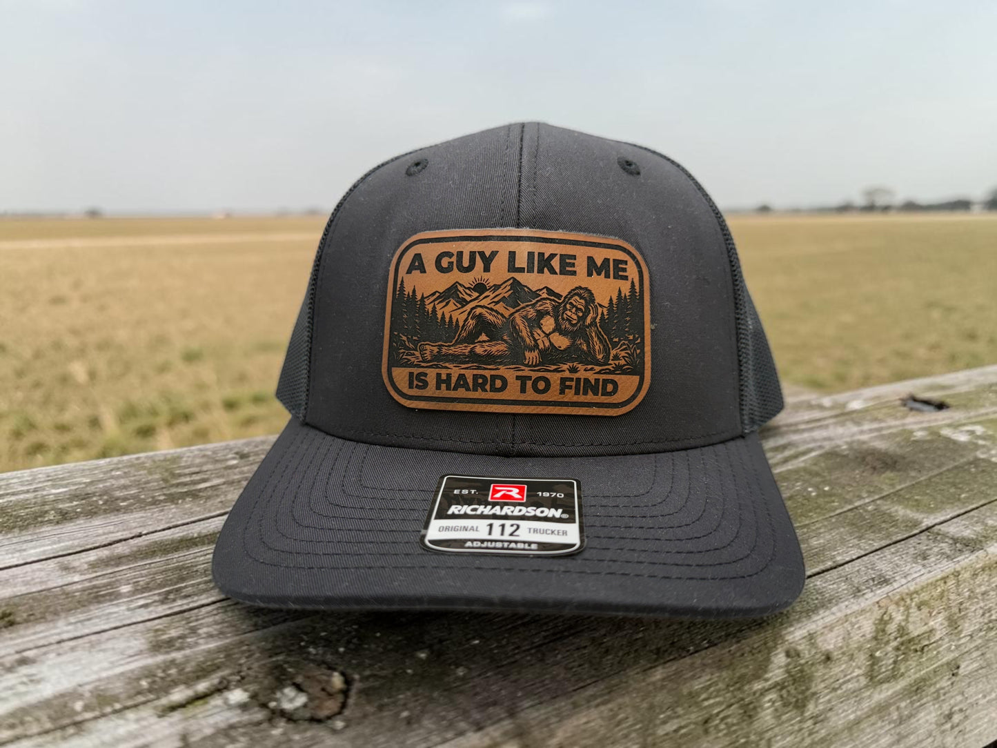 “A Guy Like Me Is Hard to Find” Leather Patch Hat – Richardson 112