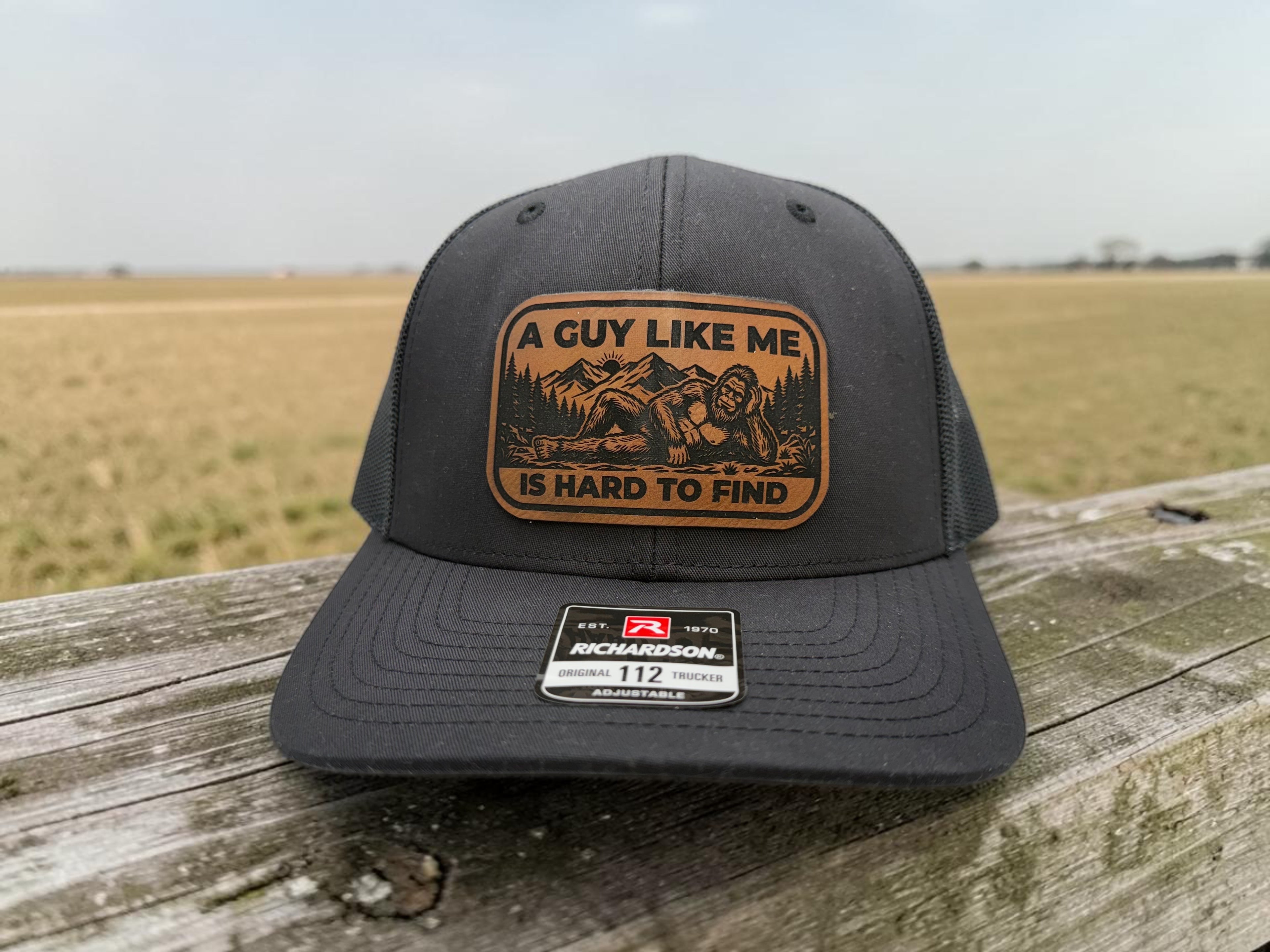 “A Guy Like Me Is Hard to Find” Leather Patch Hat – Richardson 112