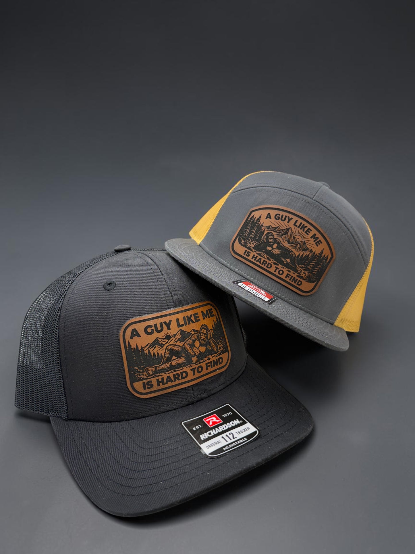 “A Guy Like Me Is Hard to Find” Leather Patch Hat – Richardson 112
