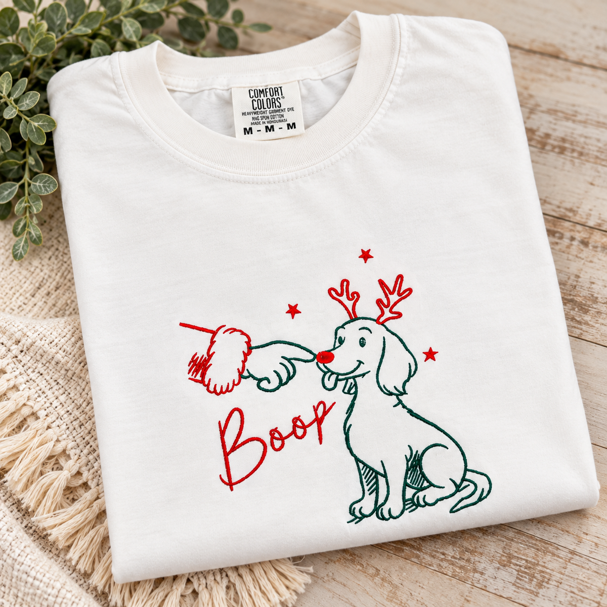 Christmas Boop Embroidered Tee & Crewneck Sweatshirt