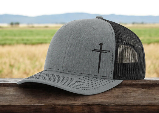 Embroidered 3 Nails and Cross Richardson 112 Hat