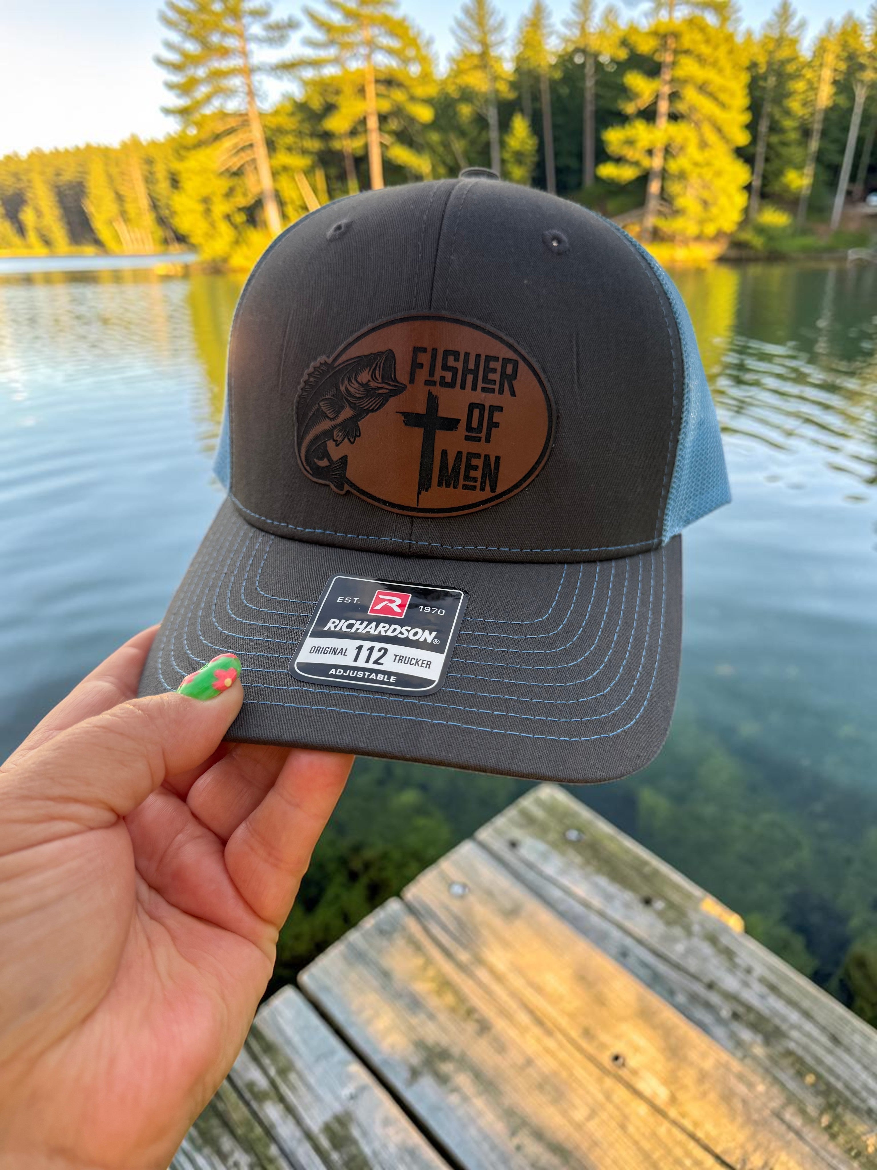 Fisher of Men Leather Patch Trucker Hat