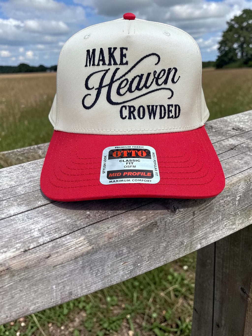 Make Heaven Crowded Embroidered Otto Snapback Hat