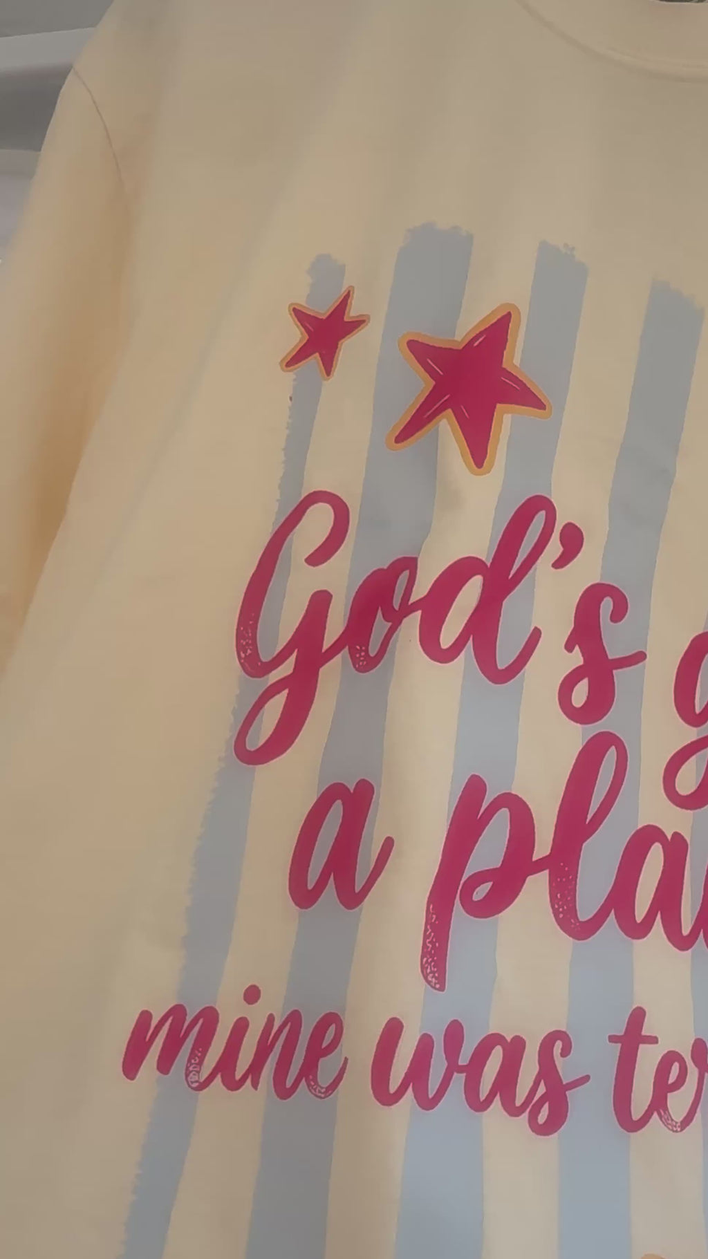 God's Got a Plan, Mine Was Terrible T-Shirt | Faith Humor Graphic Tee