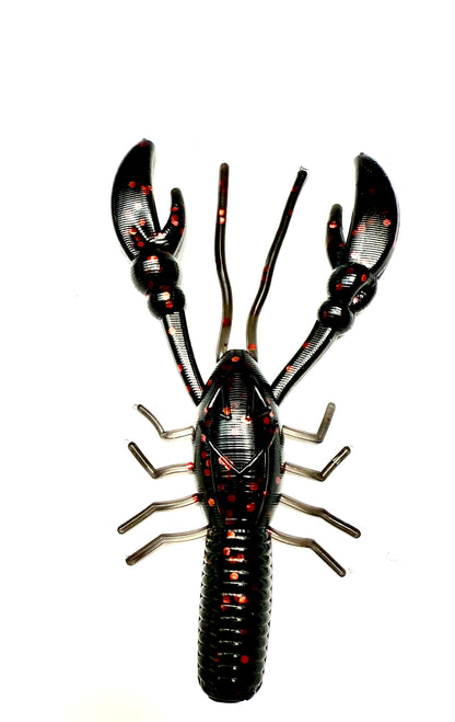 3" Midnight Pepper Crawfish – USA Made Soft Plastic Lure