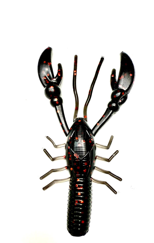 3" Midnight Pepper Crawfish – USA Made Soft Plastic Lure